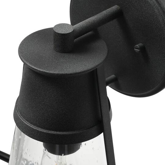 Hello Honey® Robert Stevenson Lighting Jaxon 13.5" Metal & Seedy Glass Outdoor Wall Sconce